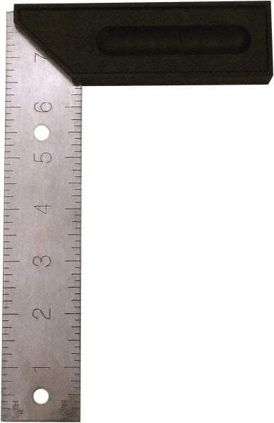 Johnson Level & Tool - 8" Blade Length x 1-1/2" Blade Width, 5-1/8" Base Length x 1-1/2" Base Width Stainless Steel Square - 0.008" Accuracy - Benchmark Tooling
