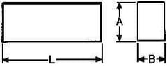 Seco - WKE45 Cobalt Rectangular Tool Bit Blank - 16mm Wide x 20mm High x 200mm OAL - Exact Industrial Supply