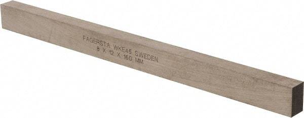 Seco - WKE45 Cobalt Rectangular Tool Bit Blank - 8mm Wide x 12mm High x 160mm OAL - Exact Industrial Supply