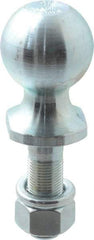 Reese - 1-7/8" Diam, 2-3/8" Shank Length, Hitch Ball - 3/4" Shank Diam, 2,000 Lb Capacity, Zinc Finish - Benchmark Tooling