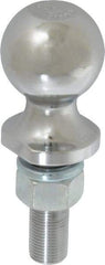 Reese - 1-7/8" Diam, 2-3/8" Shank Length, Hitch Ball - 3/4" Shank Diam, 2,000 Lb Capacity, Chrome Finish - Benchmark Tooling