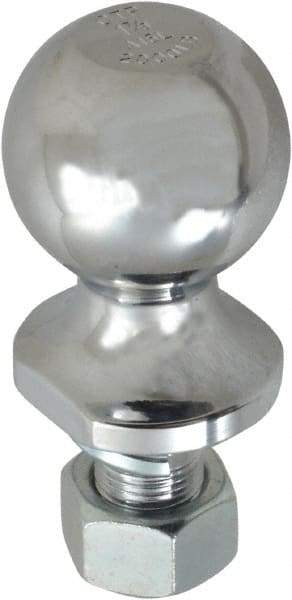 Reese - 1-7/8" Diam, 1-1/2" Shank Length, Hitch Ball - 3/4" Shank Diam, 2,000 Lb Capacity, Chrome Finish - Benchmark Tooling