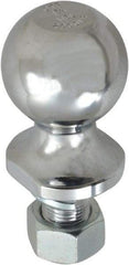 Reese - 1-7/8" Diam, 1-1/2" Shank Length, Hitch Ball - 3/4" Shank Diam, 2,000 Lb Capacity, Chrome Finish - Benchmark Tooling