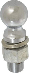 Reese - 2" Diam, 2-1/4" Shank Length, Hitch Ball - 1-1/4" Shank Diam, 8,000 Lb Capacity, Chrome Finish - Benchmark Tooling