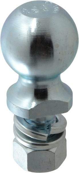Reese - 2-5/16" Diam, 2" Shank Length, Hitch Ball - 1" Shank Diam, 7,500 Lb Capacity, Zinc Finish - Benchmark Tooling