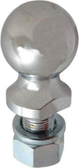Reese - 2-5/16" Diam, 2" Shank Length, Hitch Ball - 1" Shank Diam, 6,000 Lb Capacity, Chrome Finish - Benchmark Tooling