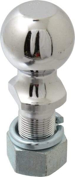 Reese - 2-5/16" Diam, 2-1/2" Shank Length, Hitch Ball - 1-1/4" Shank Diam, 12,000 Lb Capacity, Chrome Finish - Benchmark Tooling
