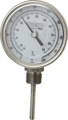 Wika - 2-1/2 Inch Long Stem, 3 Inch Dial Diameter, Stainless Steel, Bottom Connected Bi-Metal Thermometer - -15 to 90°C, 1% Accuracy - Benchmark Tooling