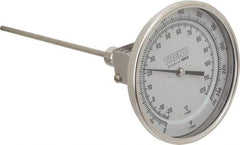 Wika - 9 Inch Long Stem, 5 Inch Dial Diameter, Stainless Steel, Adjustable Angle Bi-Metal Thermometer - -20 to 120°C, 1% Accuracy - Benchmark Tooling