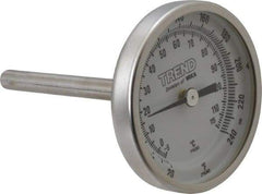 Wika - 2-1/2 Inch Long Stem, 2 Inch Dial Diameter, Stainless Steel, Back Connected Bi-Metal Thermometer - -5 to 115°C, 1% Accuracy - Benchmark Tooling