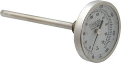 Wika - 4 Inch Long Stem, 2 Inch Dial Diameter, Stainless Steel, Back Connected Bi-Metal Thermometer - 10 to 200°C, 1% Accuracy - Benchmark Tooling