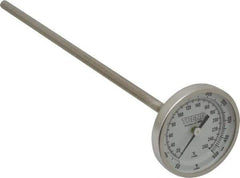 Wika - 9 Inch Long Stem, 2 Inch Dial Diameter, Stainless Steel, Back Connected Bi-Metal Thermometer - 10 to 260°C, 1% Accuracy - Benchmark Tooling