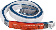 Lift-All - 4' Long x 1" Wide, 3,200 Lb Vertical Capacity, 2 Ply, Nylon Web Sling - 2,500 Lb Choker Capacity - Benchmark Tooling