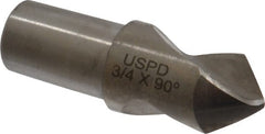 Link Industries - 3/4" Body Diam, 90°, 2-1/4" OAL, High Speed Steel Spotting Drill - Benchmark Tooling