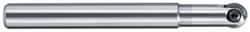 LMT - 3/8" Cut Diam, 3/16" Max Depth of Cut, 3/8" Shank Diam, 120mm OAL, Indexable Ball Nose End Mill - 1.38" Head Length, Straight Shank, EBG-R-NC Toolholder, WPB 0375, WPR 0375 Insert - Benchmark Tooling