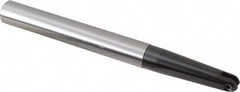 LMT - 1/2" Cut Diam, 2.36" Max Depth of Cut, 5/8" Shank Diam, 6.3" OAL, Indexable Ball Nose End Mill - 2.36" Head Length, Straight Shank, EBG-R-T Toolholder, WPR 0500 Insert - Benchmark Tooling