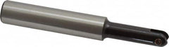 LMT - 3/8" Cut Diam, 1.34" Max Depth of Cut, 1/2" Shank Diam, 3.54" OAL, Indexable Ball Nose End Mill - 1.34" Head Length, Straight Shank, EBG-R Toolholder, WPR 0375 Insert - Benchmark Tooling