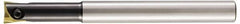 LMT - 1/2" Cut Diam, 1.34" Max Depth of Cut, 1/2" Shank Diam, 5.2" OAL, Indexable Square Shoulder End Mill - WPB 0500, WPV 0500 Inserts, Cylindrical Shank - Benchmark Tooling