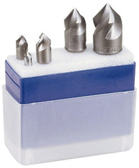 M.A. Ford - 5 Piece, 1/4 to 1" Head Diam, 60° Included Angle, Single End Countersink Set - Benchmark Tooling