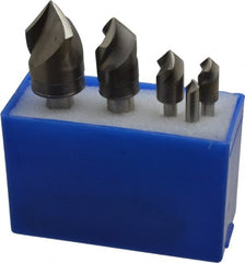 M.A. Ford - 5 Piece, 1/4 to 1" Head Diam, 82° Included Angle, Single End Countersink Set - Benchmark Tooling