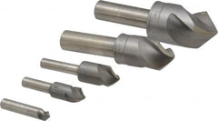 M.A. Ford - 5 Piece, 1/4 to 1" Head Diam, 90° Included Angle, Single End Countersink Set - Benchmark Tooling