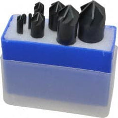 M.A. Ford - 8 Piece, 1/8 to 1" Head Diam, 90° Included Angle, Single End Countersink Set - Benchmark Tooling