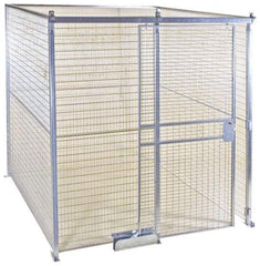 Folding Guard - 8' Wide x 2' High, Temporary Structure Galvanized Welded Wire Panel - 8' x 2' Panel - Benchmark Tooling