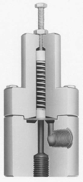 Plast-O-Matic - 2" Inlet, Diaphragm Relief Valve - 100 Max psi, PVC - Benchmark Tooling