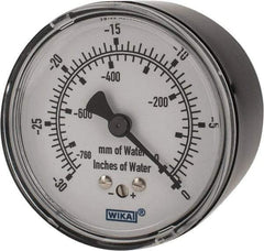 Wika - 2-1/2" Dial, 1/4 Thread, 0-30/0-760 Scale Range, Pressure Gauge - Center Back Connection Mount, Accurate to 1.5% of Scale - Benchmark Tooling