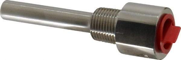 Alloy Engineering - 4 Inch Overall Length, 1/2 Inch Thread, 304 Stainless Steel Standard Thermowell - 2-1/2 Inch Insertion Length - Benchmark Tooling