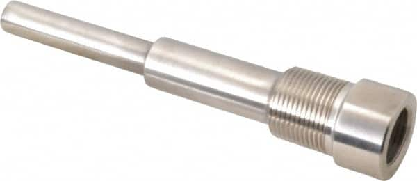 Alloy Engineering - 6 Inch Overall Length, 3/4 Inch Thread, 316 Stainless Steel Standard Thermowell - 4-1/2 Inch Insertion Length - Benchmark Tooling