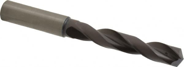 Guhring - 31/64" 140° Solid Carbide Jobber Drill - FIREX Finish, Right Hand Cut, Spiral Flute, Straight Shank, 124mm OAL, SU Point - Benchmark Tooling