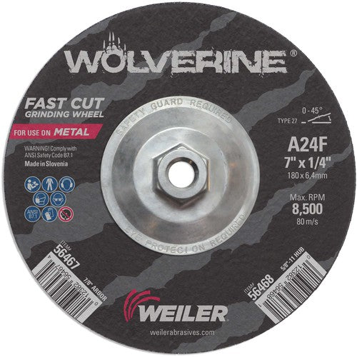 7X1/4 TYPE 27 GRINDING WHEEL A24R - Benchmark Tooling