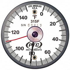 PTC Instruments - 150°F, 2 Inch Dial Diameter, Dual Magnet Mount Thermometer - 1° Division Graduation - Benchmark Tooling