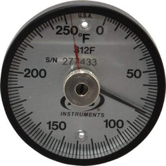 PTC Instruments - 250°F, 2 Inch Dial Diameter, Dual Magnet Mount Thermometer - 2° Division Graduation - Benchmark Tooling