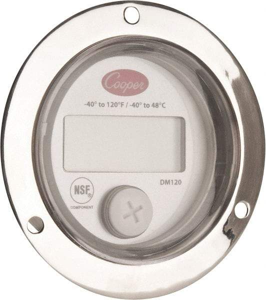 Cooper - -40 to 120°F Front Flange Panel Meter - 4-Digit LCD Display - Benchmark Tooling