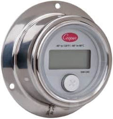 Cooper - -40 to 120°F Back Flange Panel Meter - 4-Digit LCD Display - Benchmark Tooling