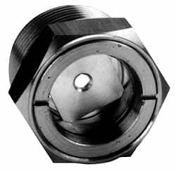 LDI Industries - 9/16" Sight Diam, 1/2" Thread, 1" OAL, Low Pressure Pipe Thread Lube Sight with Reflector Sight Glass & Flow Sight - 7/8" Head, 20 Max psi, 1/2-14 Thread - Benchmark Tooling