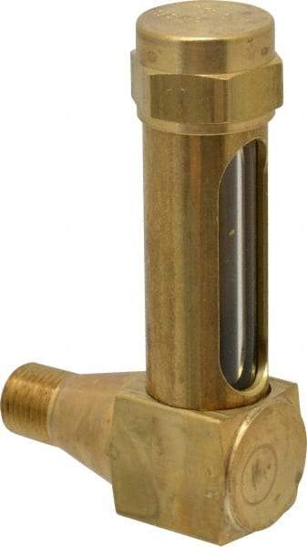 LDI Industries - 1-3/8 Inch Long Sight, 1/8 Inch Thread Size, Buna-N Seal Short Elbow, Vented Oil-Level Indicators and Gauge - 2-3/8 Inch Length to Center of Base - Benchmark Tooling