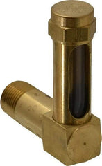 LDI Industries - 1-3/8 Inch Long Sight, 3/8 Inch Thread Size, Buna-N Seal Long Elbow, Vented Oil-Level Indicators and Gauge - 2-3/8 Inch Length to Center of Base - Benchmark Tooling