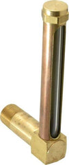 LDI Industries - 4-1/4 Inch Long Sight, 1/2 Inch Thread Size, Buna-N Seal Long Elbow, Vented Oil-Level Indicators and Gauge - 5-7/16 Inch Length to Center of Base - Benchmark Tooling