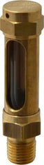 LDI Industries - 1-3/8 Inch Long Sight, 1/4 Inch Thread Size, Buna-N Seal Straight to Male Thread, Vented Oil-Level Indicators and Gauge - 3 Inch Length - Benchmark Tooling