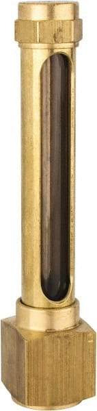 LDI Industries - 2-3/4 Inch Long Sight, 1/4 Inch Thread Size, Buna-N Seal Elbow to Female Thread, Vented Oil-Level Indicators and Gauge - 4-1/4 Inch Length to Center of Base - Benchmark Tooling