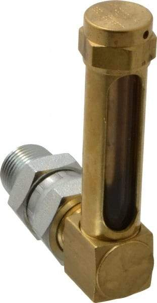 LDI Industries - 1-7/8 Inch Long Sight, 3/8 Inch Thread Size, Buna-N Seal Union Coupling, Vented Oil-Level Indicators and Gauge - 2-7/8 Inch Length to Center of Base - Benchmark Tooling