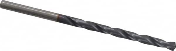 Chicago-Latrobe - 9/64" 135° High Speed Steel Jobber Drill - TiCN Finish, Right Hand Cut, Spiral Flute, Straight Shank, 2-7/8" OAL, Split Point - Benchmark Tooling