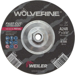 Vortec Pro 7″ × 3/32″ Type 27 Cutting Wheel, A24R, 5/8″-11 UNC Nut - Benchmark Tooling