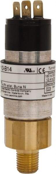 United Electric Controls - 8,000 Max psi, Compact Cylindral Pressure Switch - 1/4 Thread - Benchmark Tooling