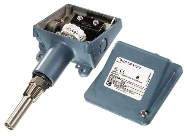 Made in USA - 200 to 425°F, Watertight Temp Switch - 1/2 x 1-7/8 Stem, 10 Resolution - Benchmark Tooling