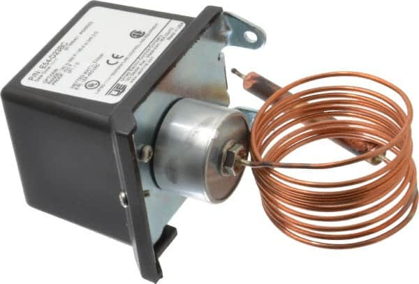 Made in USA - 150 to 650°F, General Service Temp Switch - 25 Resolution, 3/8 x 3-5/8 Bulb - Benchmark Tooling