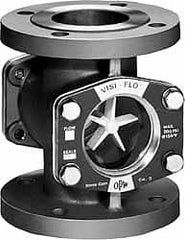 OPW Engineered Systems - 2 Inch, Carbon Steel, Visi-Flo Sight Flow Indicator - 150 Max psi, 7 Inch Overall Length - Benchmark Tooling